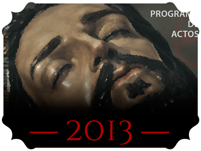 miniatura programa de semana santa del año 2013 de la cofradía del santo sepulcro de leon