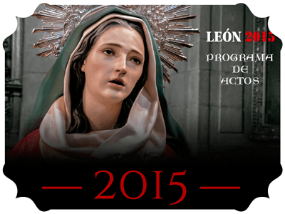 miniatura programa de semana santa del año 2015 de la cofradía del santo sepulcro de leon